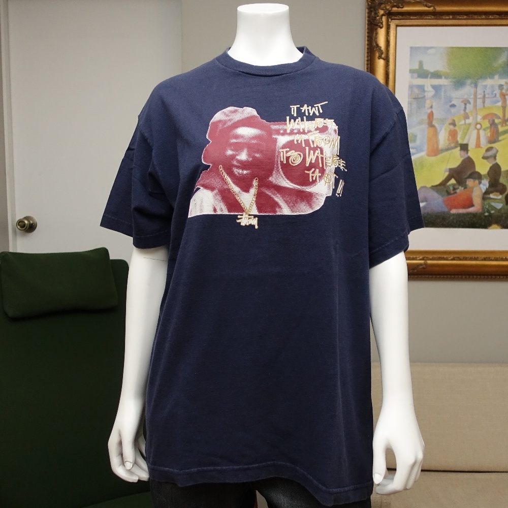 Vintage Stussy T-Shirt Erik B. & Rakim Boombox Lrg
